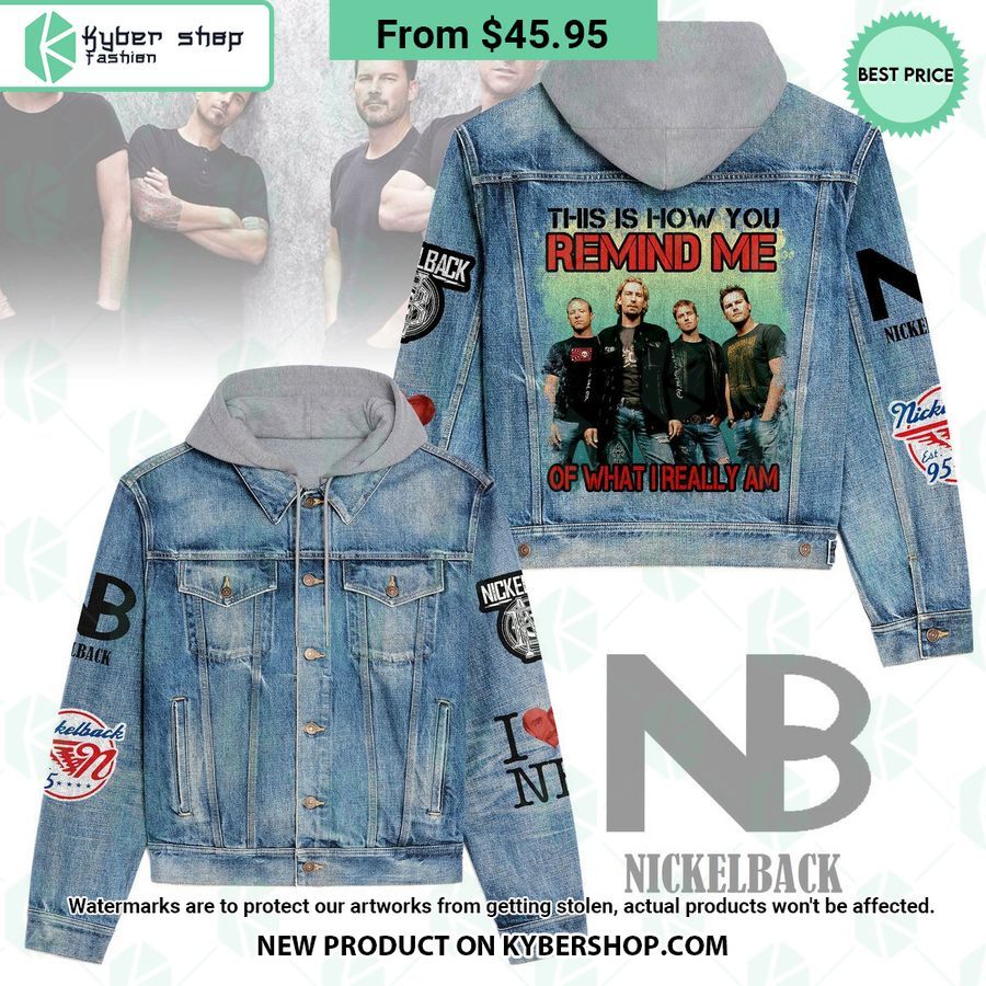 Nickelback Band Hooded Denim Jacket Loving, Dare I Say?