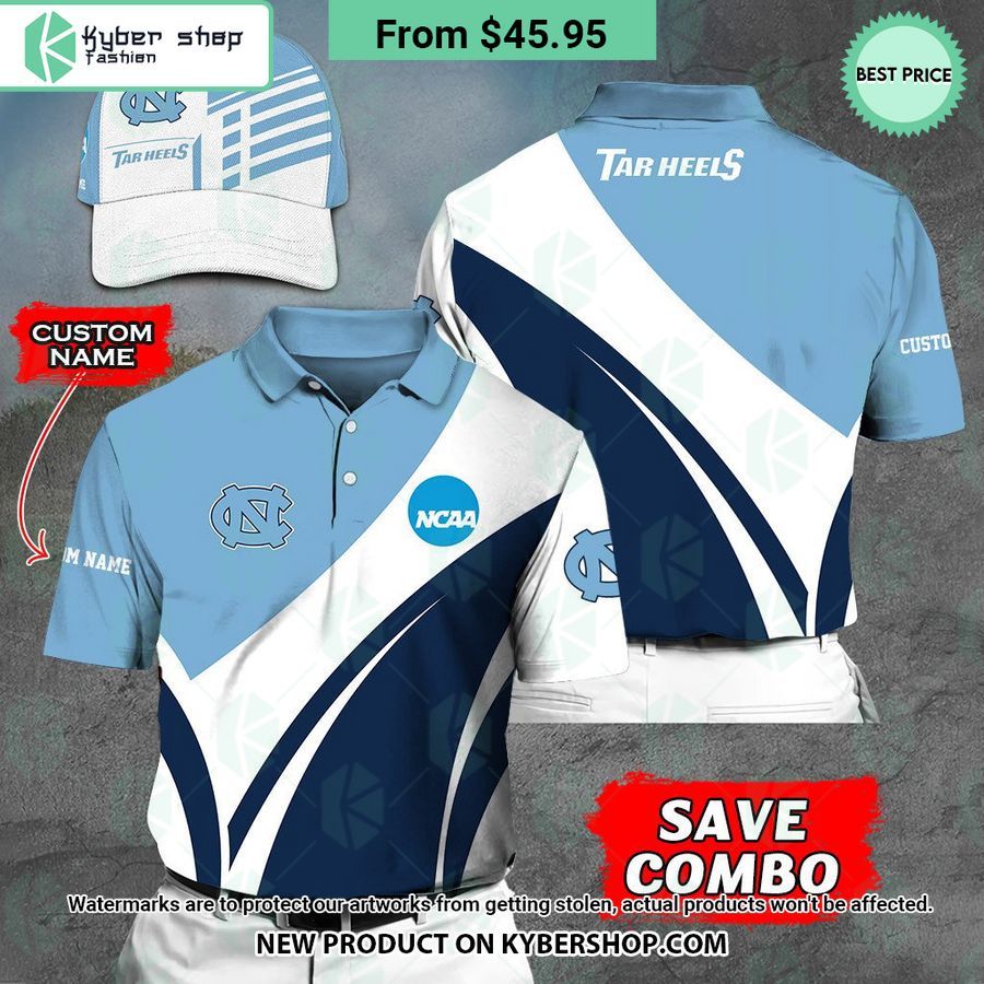 North Carolina Tar Heels CUSTOM Polo Shirt, Cap This is awesome and unique