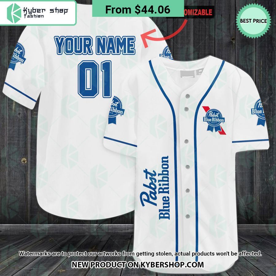 Pabst Blue Ribbon Personalized Baseball Jersey Lovely smile