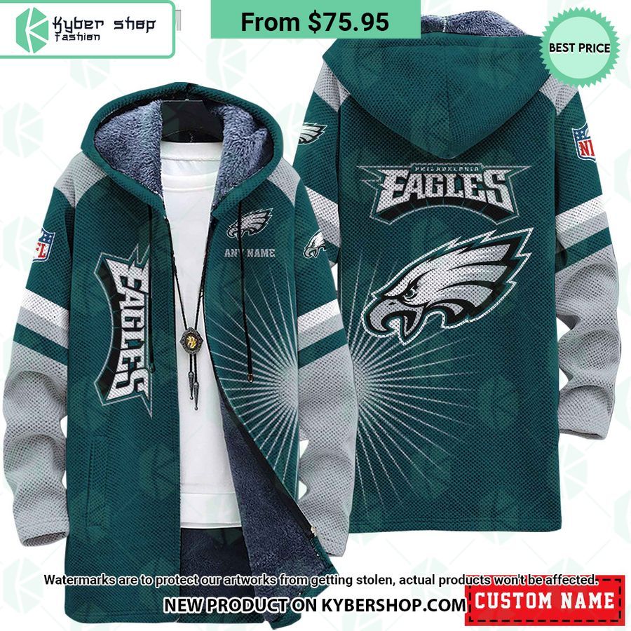 Philadelphia Eagles NFL CUSTOM Fleece Windbreaker Jacket Damn good