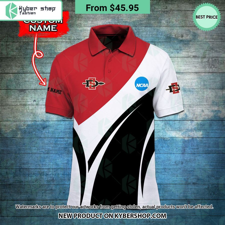 San Diego State Aztecs CUSTOM Polo Shirt, Cap 6 san diego state aztecs custom polo shirt cap 6 360 jpg