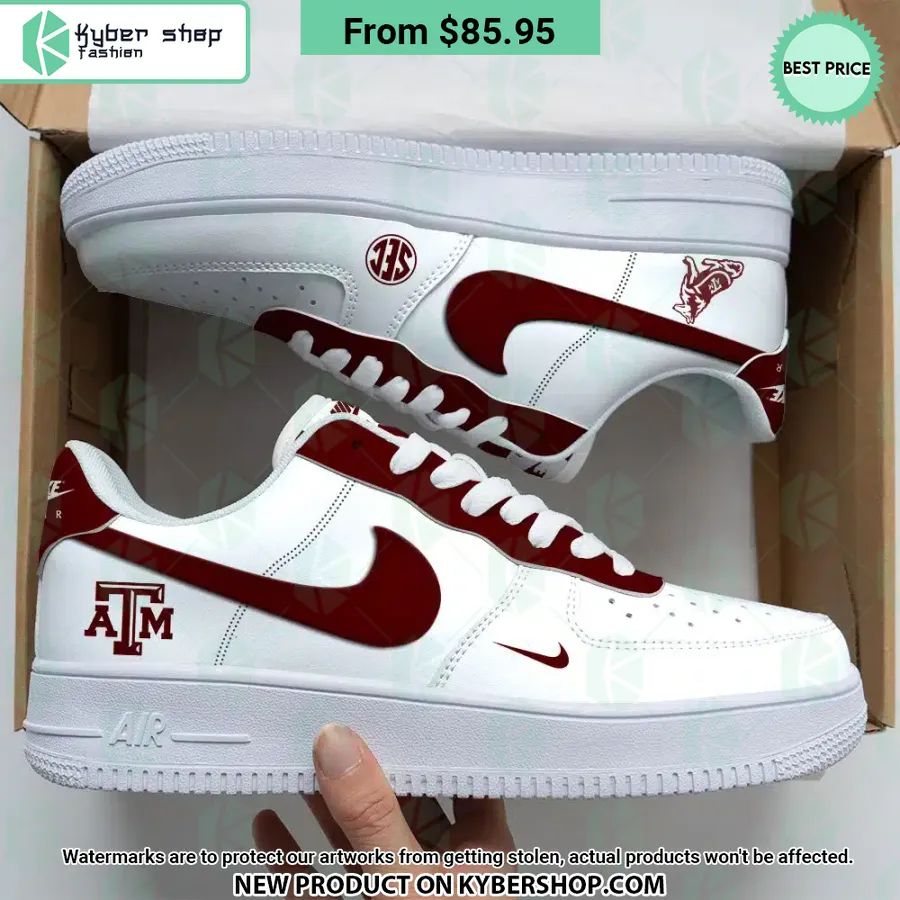 Texas A&M Aggies NCAA Nike Air Force 1 Shoes You are always amazing