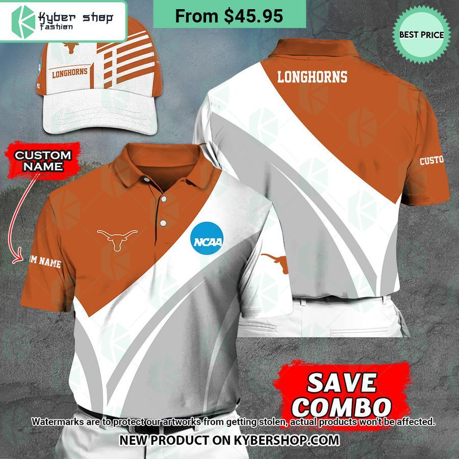 Texas Longhorns CUSTOM Polo Shirt, Cap Two little brothers rocking together