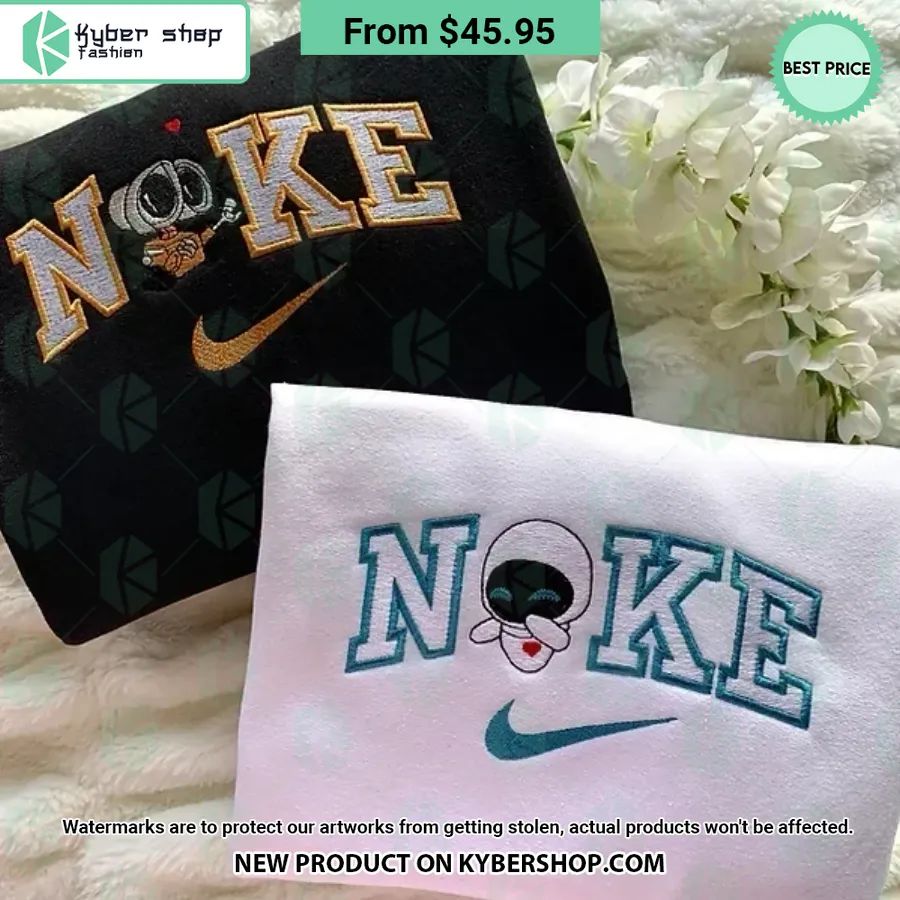 Wall E Eve Nike Embroidered Matching Sweatshirt Hoodie 1 269 Jpg