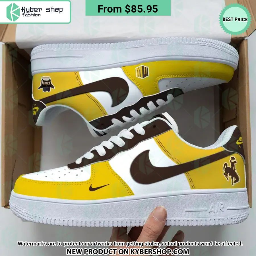 Wyoming Cowboys Ncaa Nike Air Force 1 Shoes You Look Handsome Bro