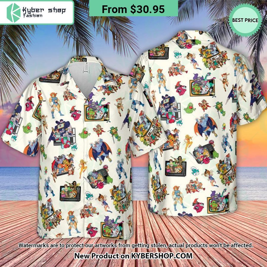 80S Famous Cartoon Characters Pattern Hawaiian Shirt 4 80S Famous Cartoon Characters Pattern Hawaiian Shirt It is too funny