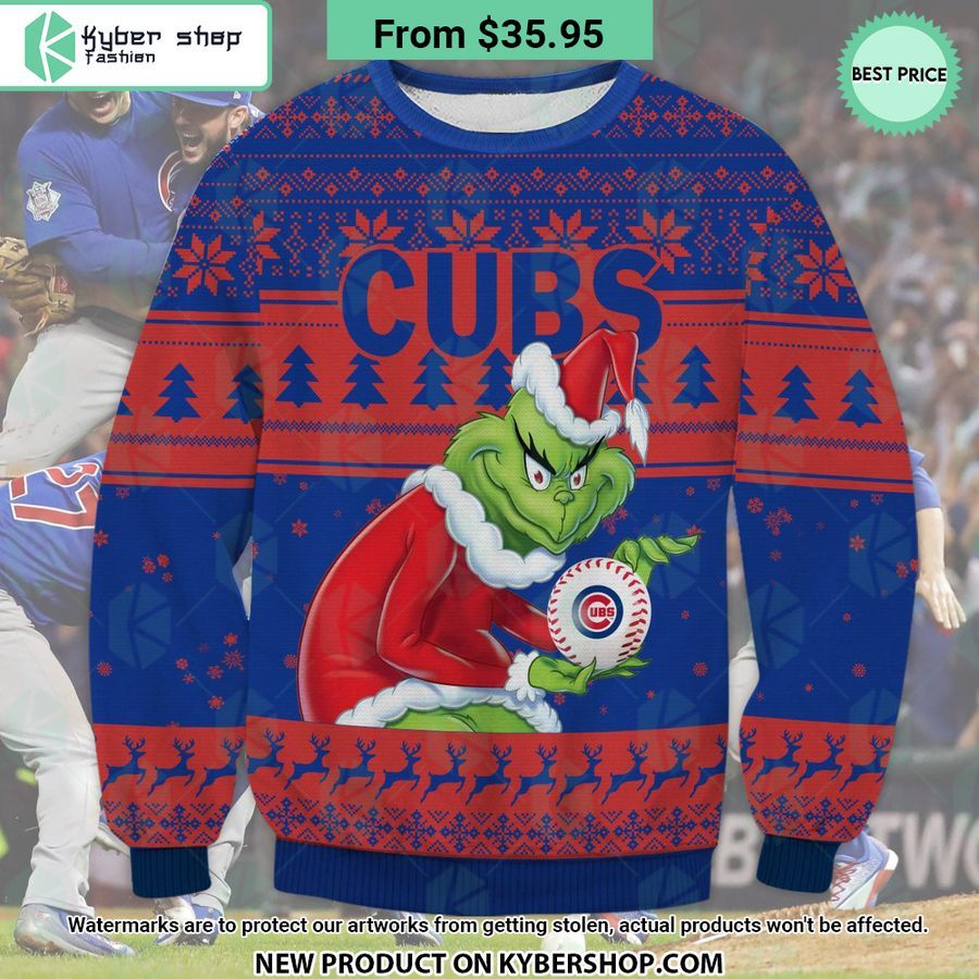 Chicago Cubs Grinch Christmas Sweater Cool DP