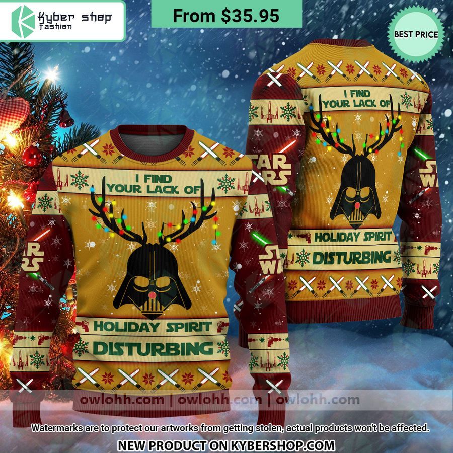 Darth Vader I Find Your Lack Of Holiday Spirit Disturbing Sweater 1 317 Jpg