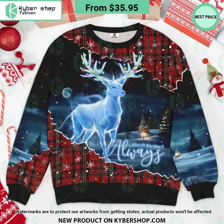 Deer Always After All This Time Christmas Sweater 1 466.Jpg