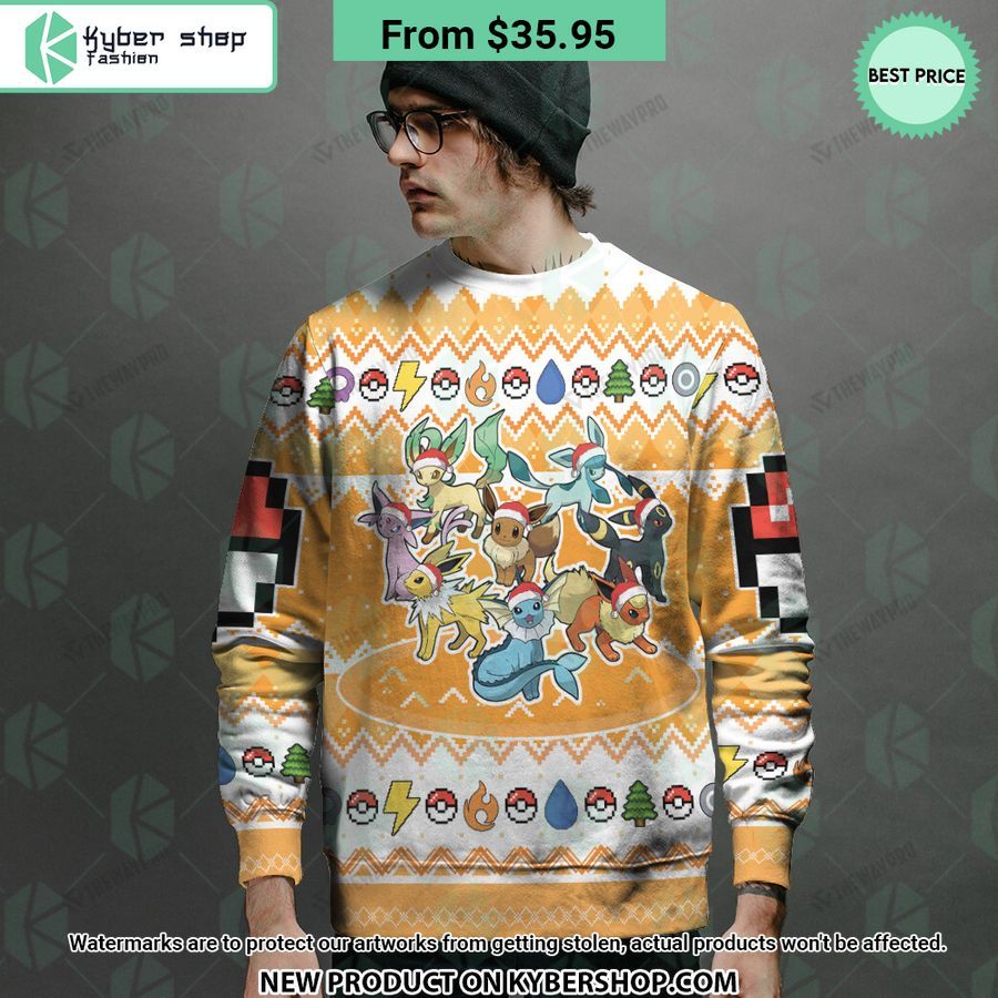 eevee evolution pokemon custom christmas sweater 2 412 jpg