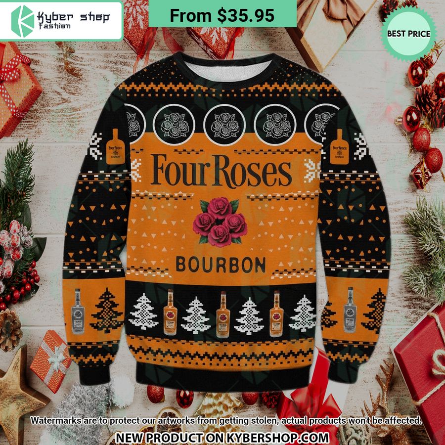 Four Roses Bourbon Sweater Bless this holy soul, looking so cute