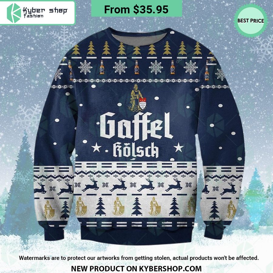 Gaffel Kolsch Christmas Sweater Handsome as usual