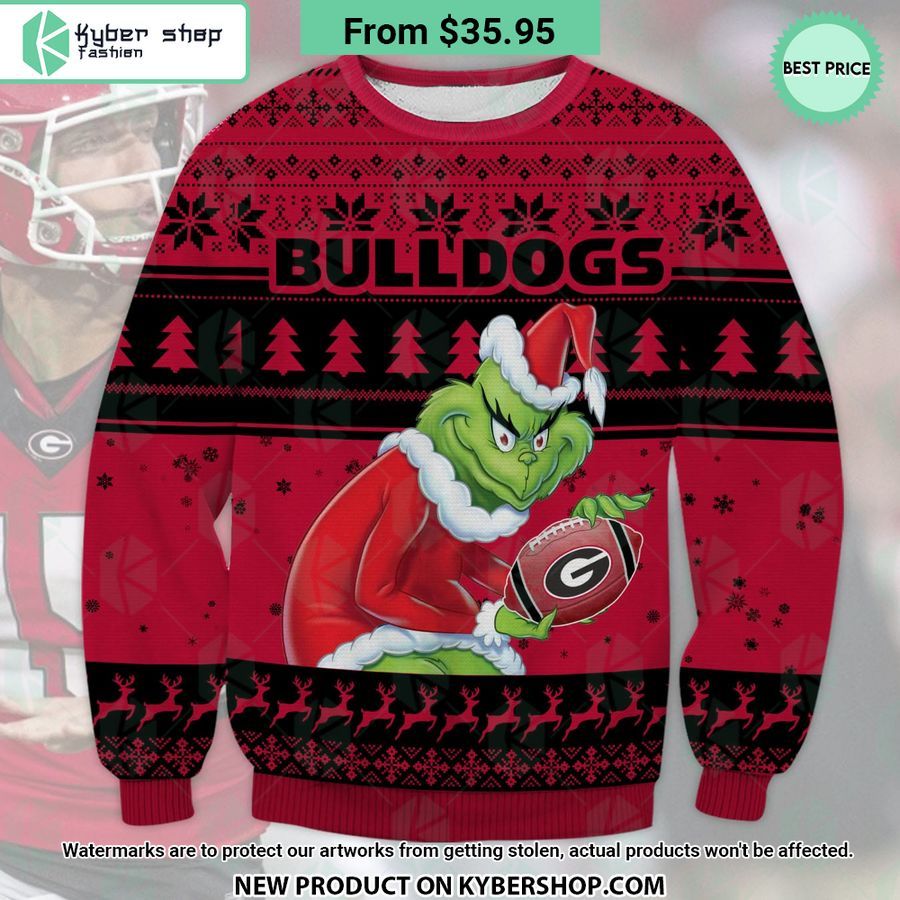Georgia Bulldogs Grinch Christmas Sweater Sizzling