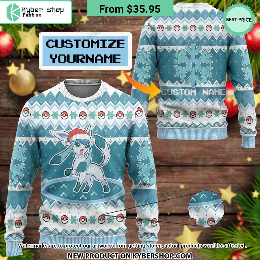 glaceon pokemon custom christmas sweater 1 350 jpg