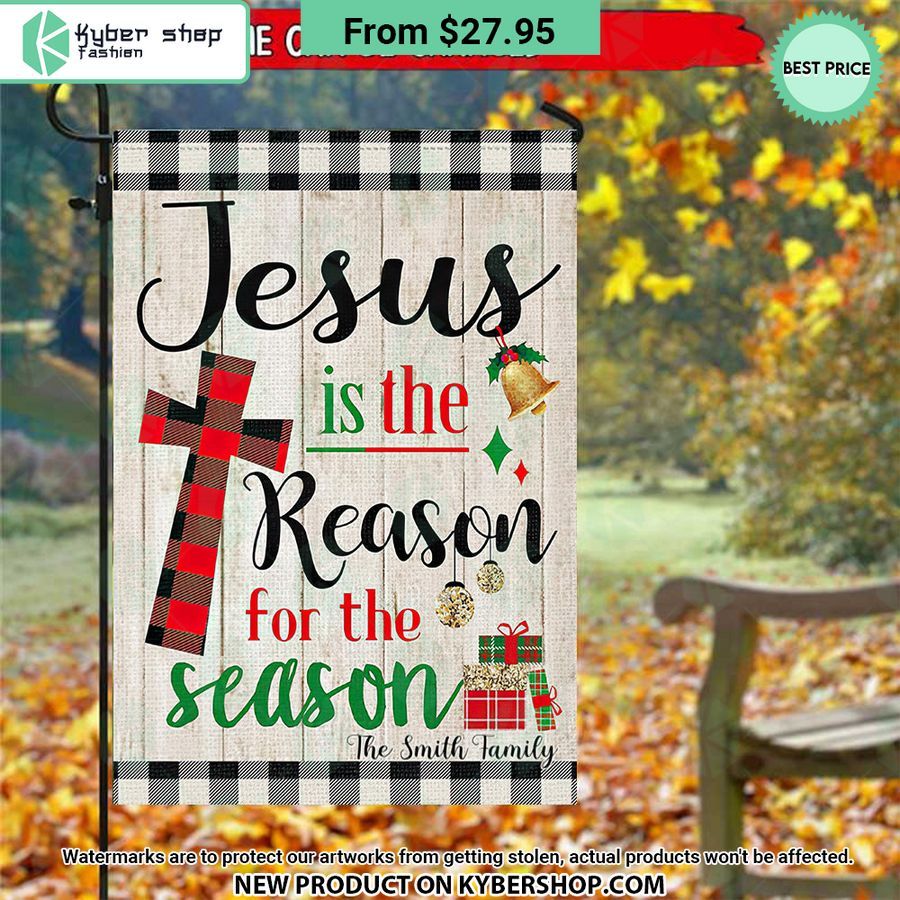 jesus is the reason for the season christmas custom flag 2 523 jpg