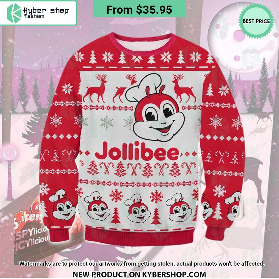 Jollibee Christmas Sweater Word2