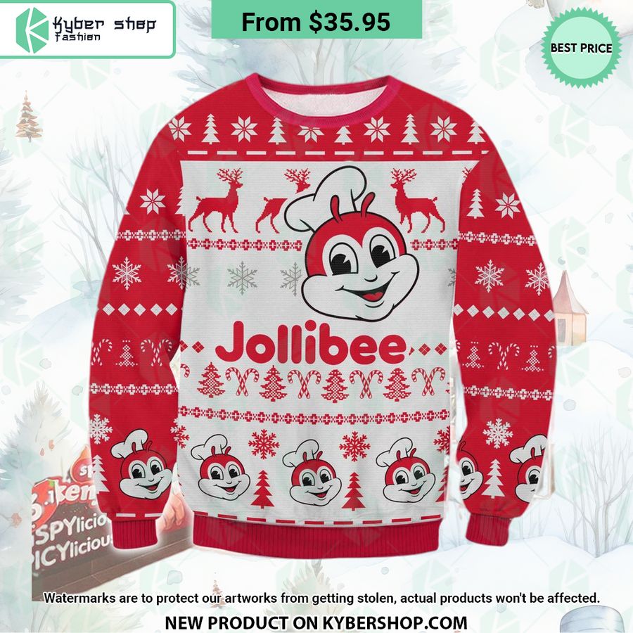 Jollibee Christmas Sweater rays of calmness are emitting from your pic