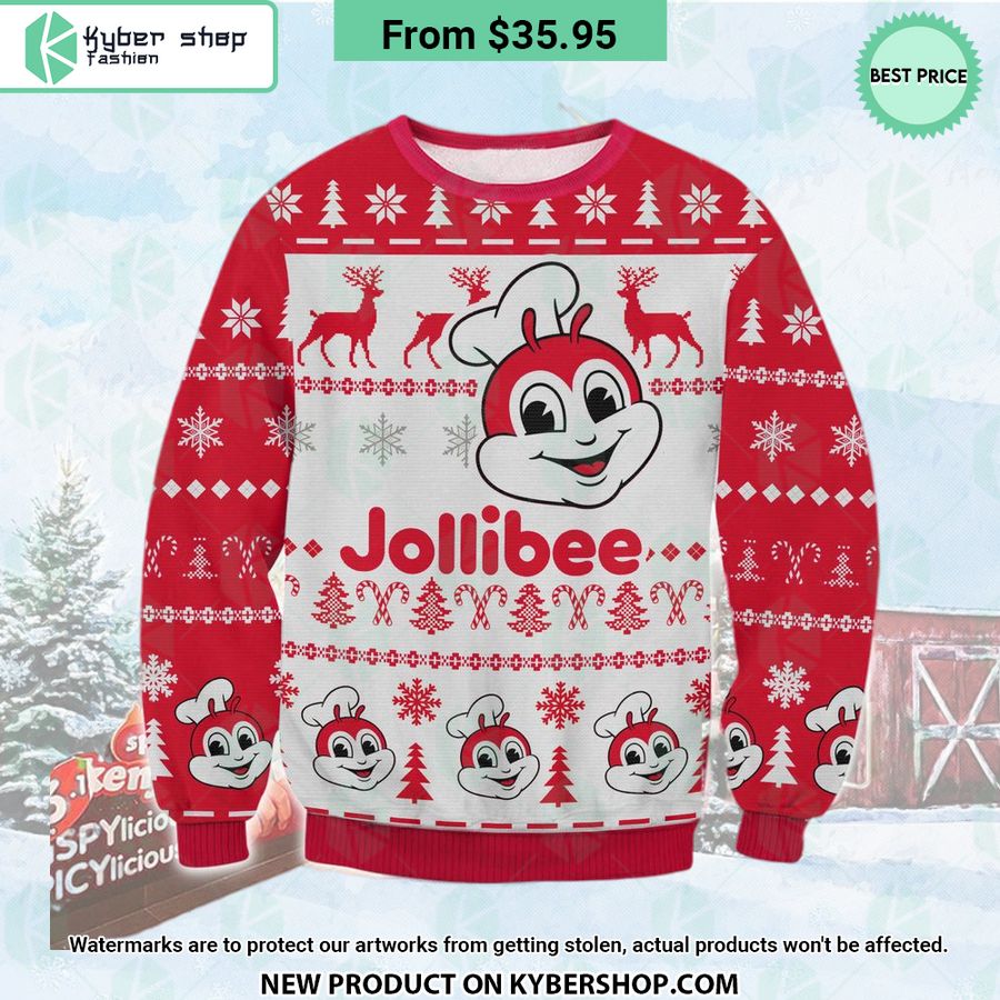 Jollibee Christmas Sweater Word2