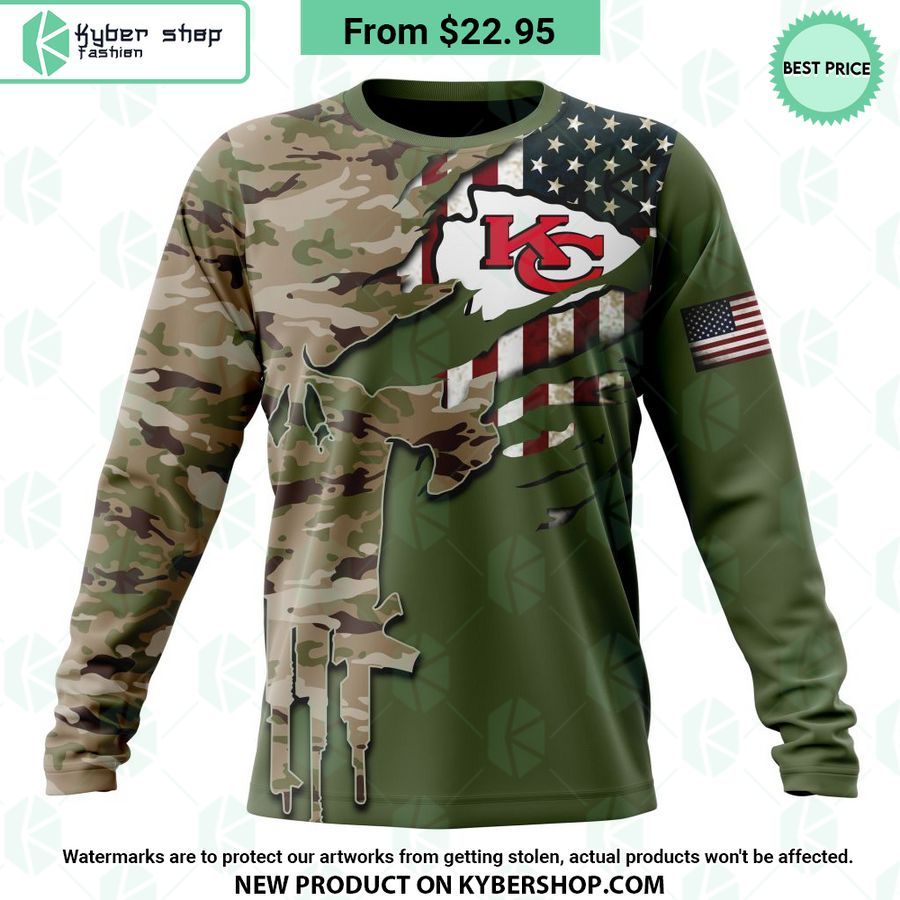 Kansas City Chiefs Camo Punisher Skull Veterans Day Hoodie 6 kansas city chiefs camo punisher skull veterans day hoodie 6 231 jpg