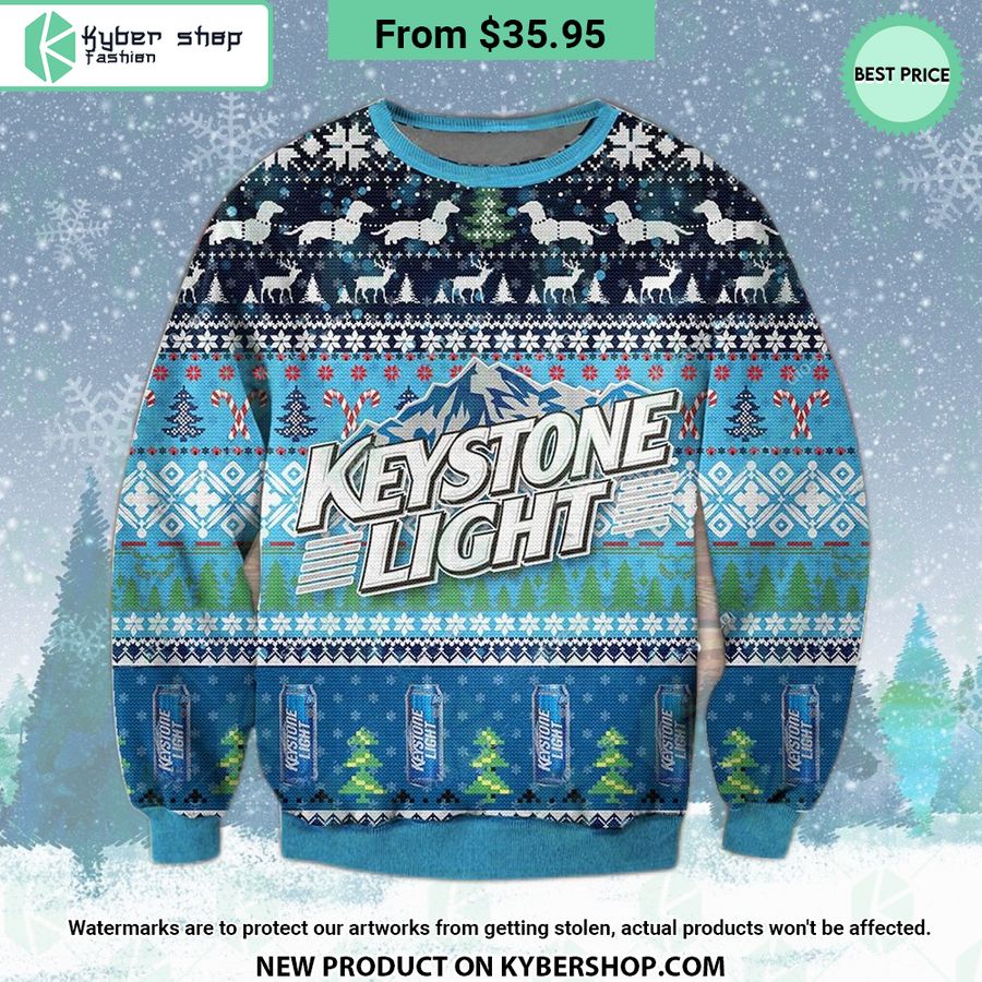 Keystone Light Christmas Sweater Eye soothing picture dear