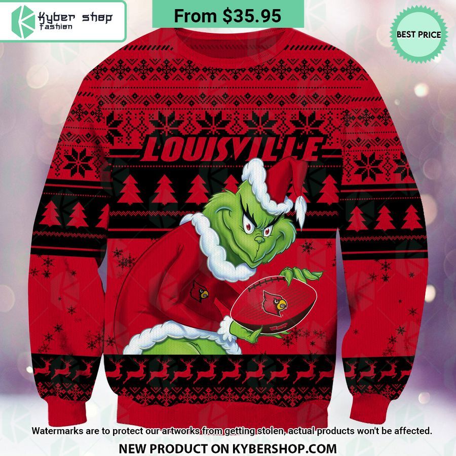 Louisville Cardinals Grinch Christmas Sweater You look handsome bro