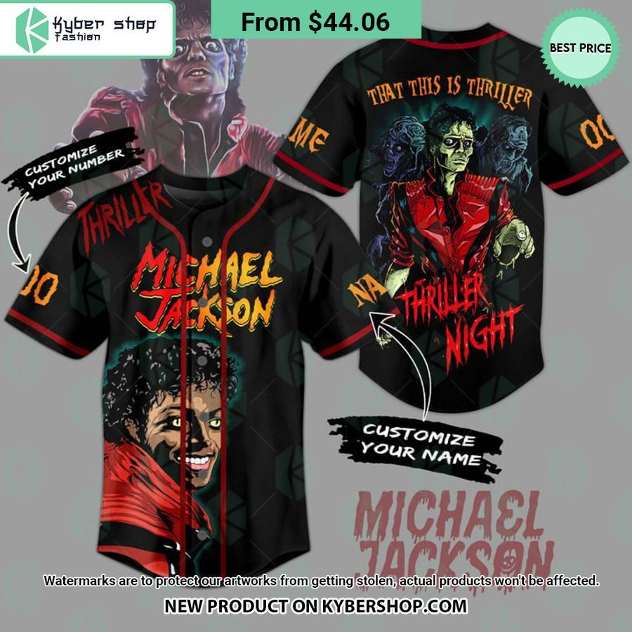 Michael Jackson Thriller Night Custom Baseball Jersey My Friends!