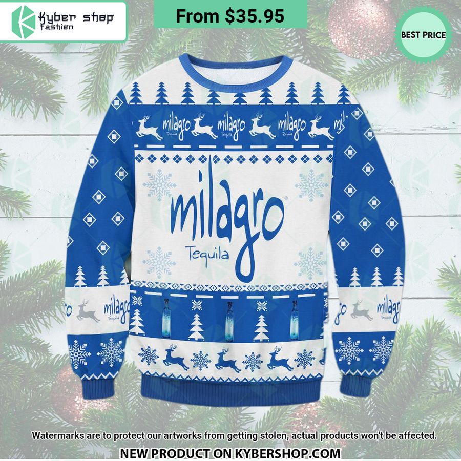 Milagro Tequila Christmas Sweater Beauty queen