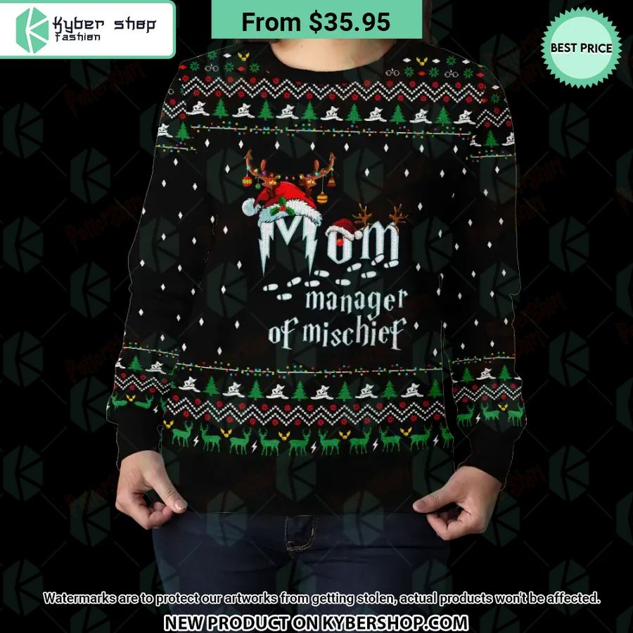Mom Manager Of Mischief Sweater Awesome Pic Guys