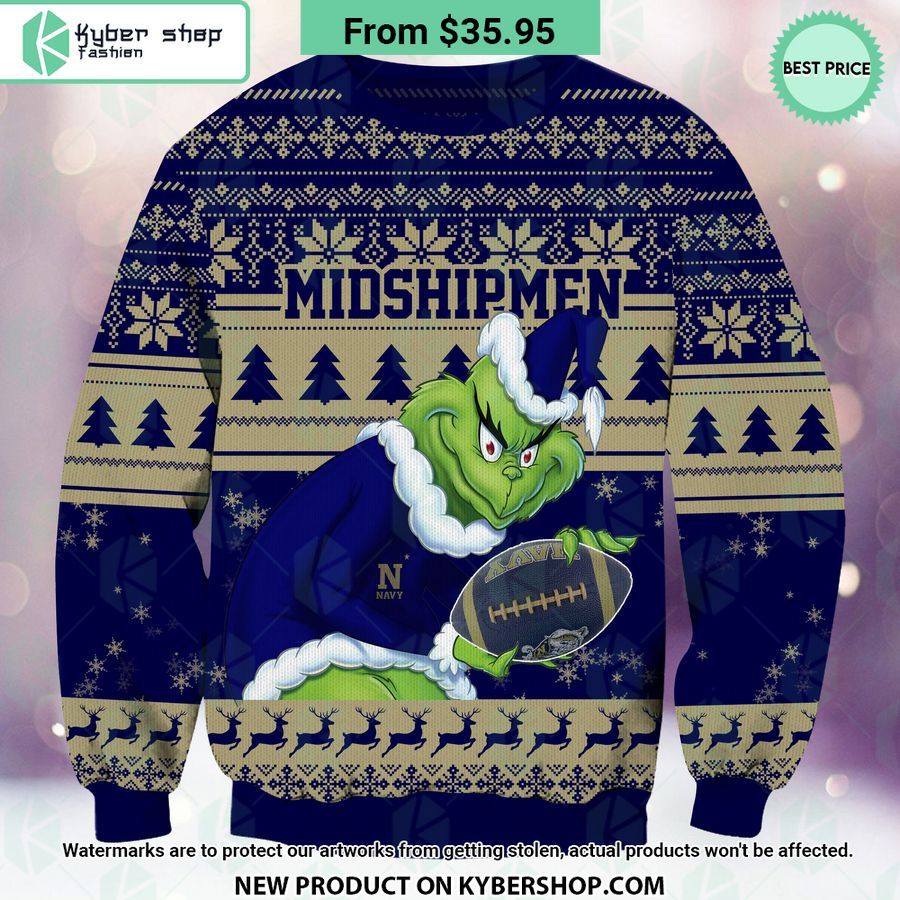 Navy Midshipmen Grinch Christmas Sweater Good look mam