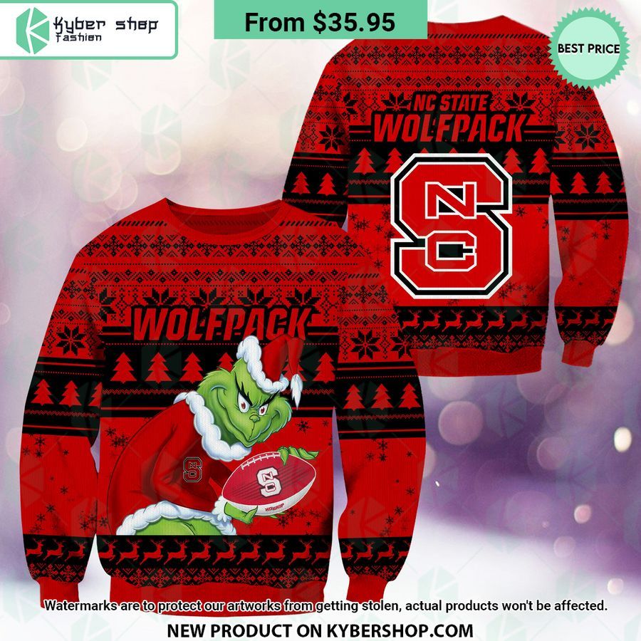 NC State Wolfpack Grinch Christmas Sweater My favourite picture of yours