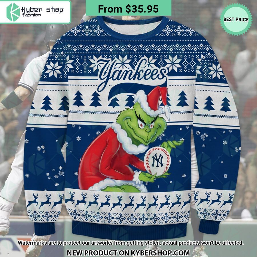 New York Yankees Grinch Christmas Sweater Beauty Queen