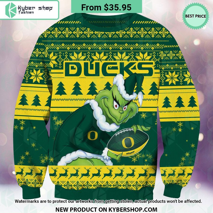 Oregon Ducks Grinch Christmas Sweater 2 222 Jpg