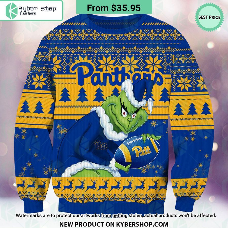 Pittsburgh Panthers Grinch Christmas Sweater Radiant and glowing Pic dear