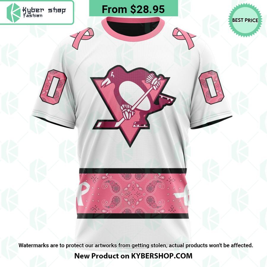 Pittsburgh Penguins In October We Wear Pink Breast Cancer Shirt 8 561 Jpg