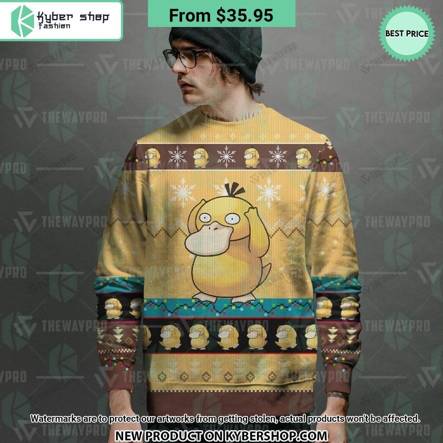 Psyduck Pokemon Christmas Sweater Elegant and sober Pic