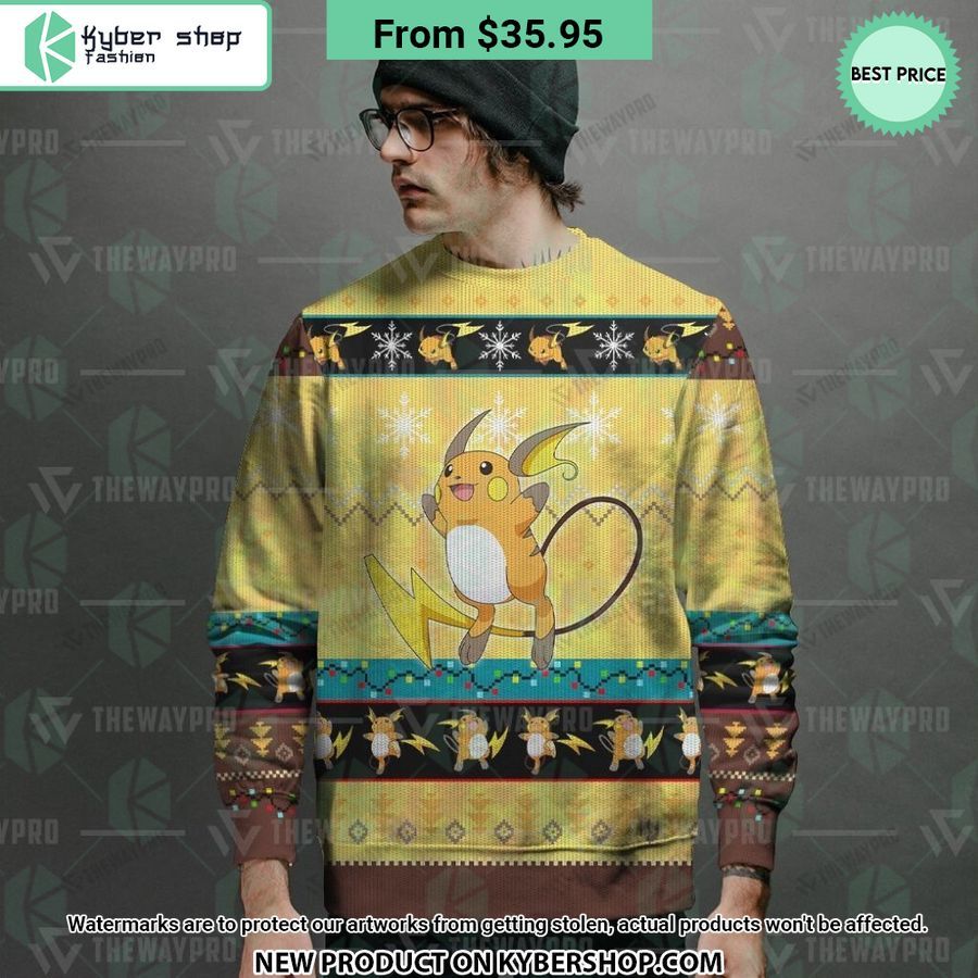 Raichu Pokemon Christmas Sweater You look too weak