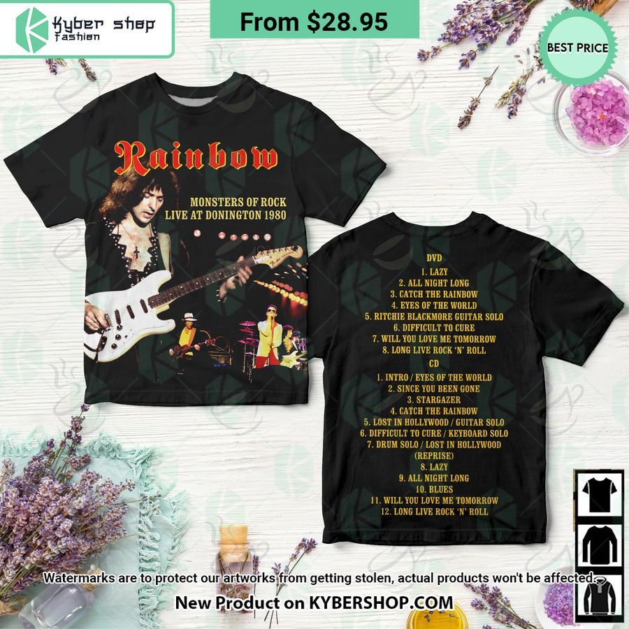 Rainbow Band Monsters Of Rock Album Shirt Wow, Cute Pie