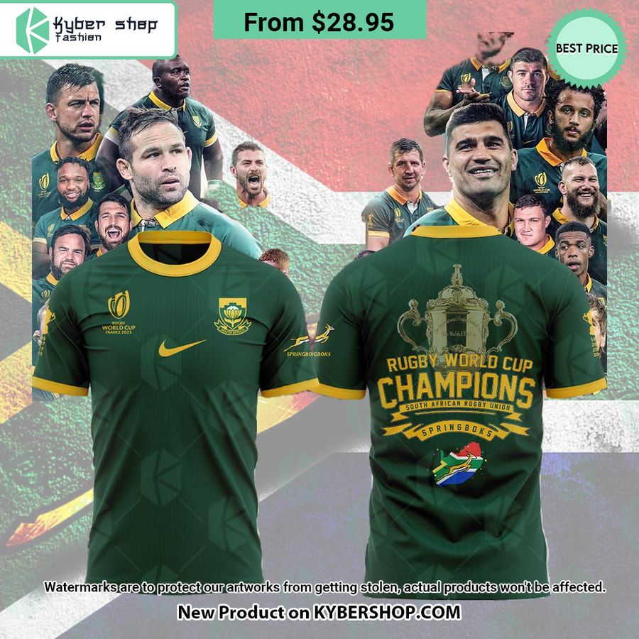 South Africa Rugby World Cup Champions 2023 T Shirt Word3