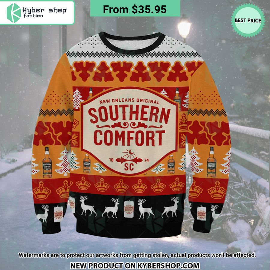 Southern Comfort Christmas Sweater Nice Bread, I Like It