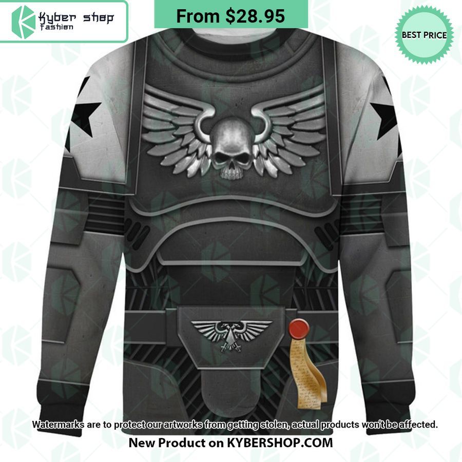 Space Marines Black Templars Costume Warhammer 40K Hoodie 3 Space Marines Black Templars Costume Warhammer 40K Hoodie Cool look bro