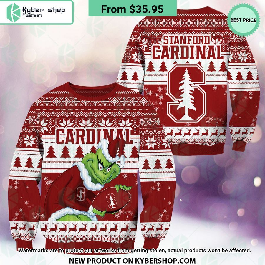 Stanford Cardinal Grinch Christmas Sweater Unique and sober