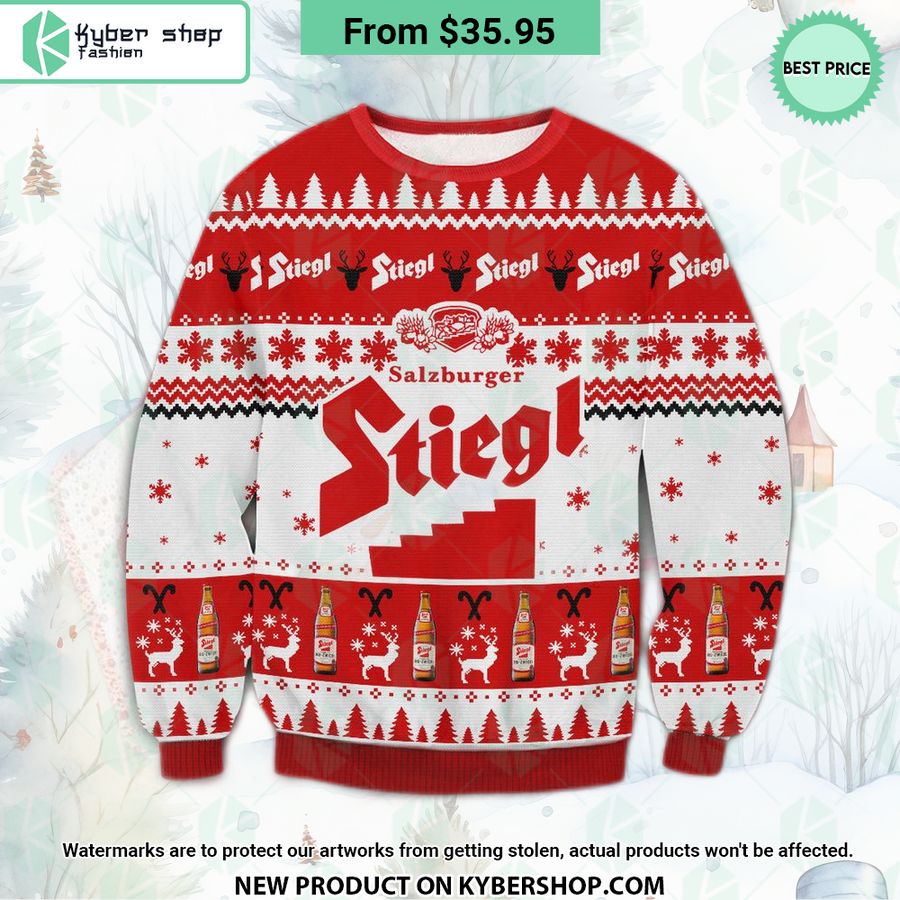 Stiegl Beer Christmas Sweater Selfie expert