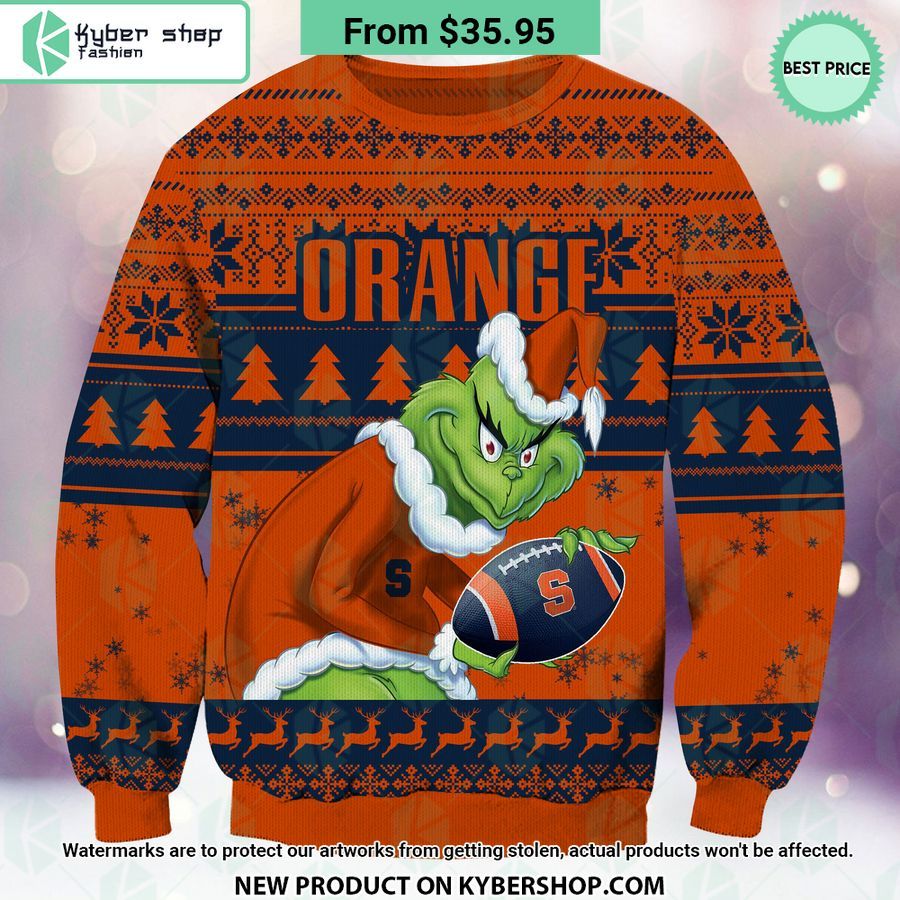 Syracuse Orange Grinch Christmas Sweater Unique and sober
