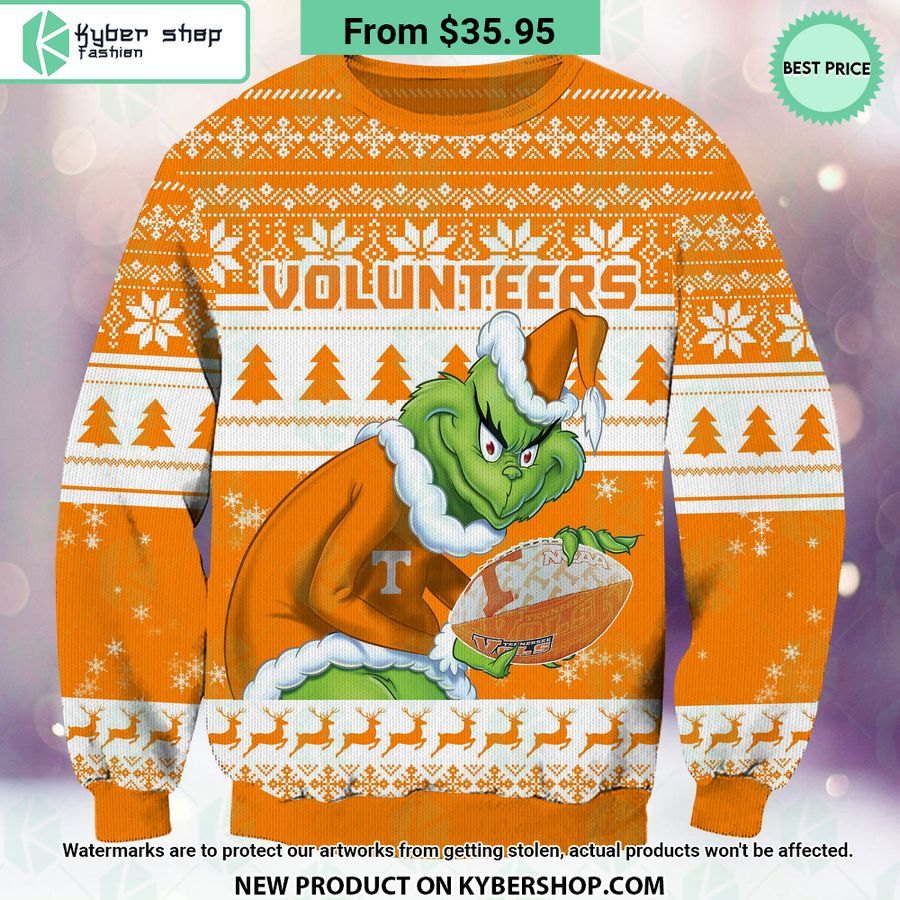 Tennessee Volunteers Grinch Christmas Sweater Cuteness Overloaded