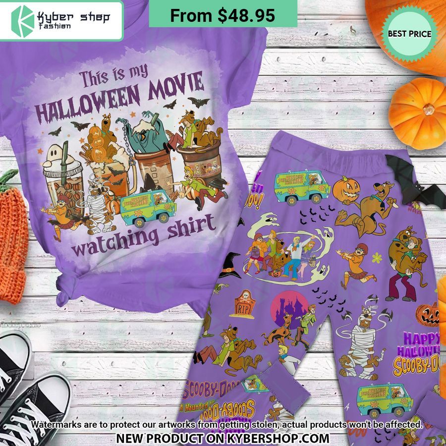 this is my halloween movie watching shirt scooby doo pajama sets 1 616 jpg
