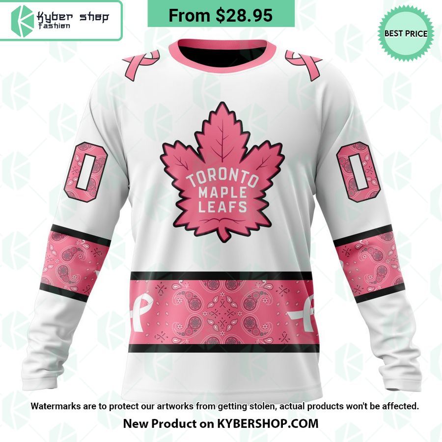 Toronto Maple Leafs In October We Wear Pink Breast Cancer Shirt 6 Toronto Maple Leafs In October We Wear Pink Breast Cancer Shirt Speechless