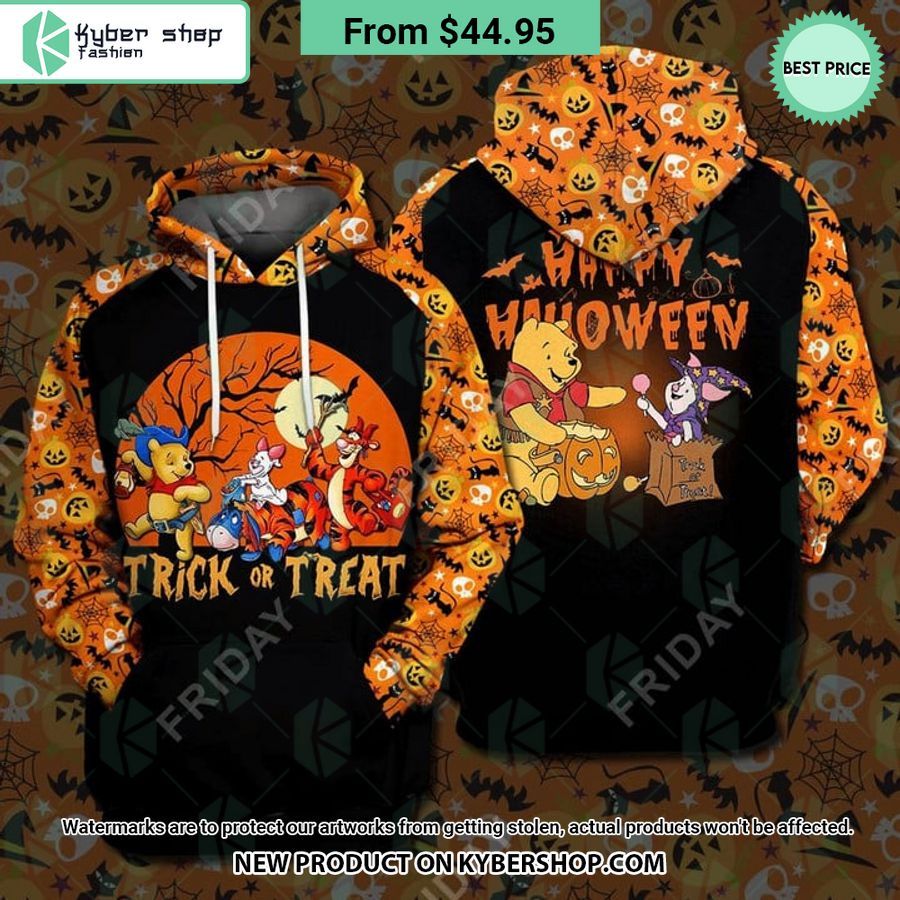 Winnie The Pooh Trick Or Treat Happy Halloween Hoodie I Like Your Hairstyle