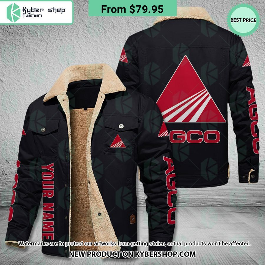 Agco Allis Fleece Leather Jacket Word2