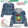 All I Want For Christmas Is Snoopy Hooded Denim Jacket Word1