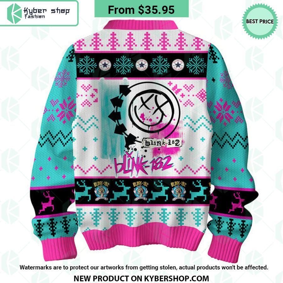 Blink-182 Christmas Sweater Word1